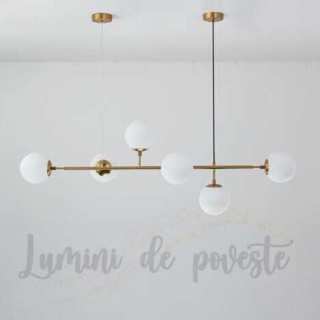 Candelabru Moon Dining Gold 6, 6 surse de iluminare